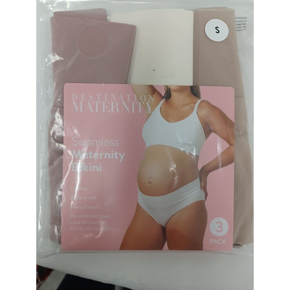 3 Pkg Destination Maternity Seamless Bikini Panties  S (4-6) New In Pkg